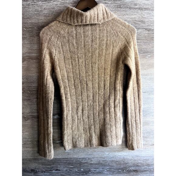 Lita by Ciara Wool blend Sweater collar long sleeves Brown Sz XXS Made in Italy - Picture 8 of 8